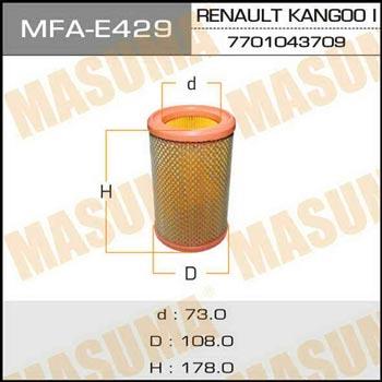 Masuma MFA-E429 Воздушный фильтр MFAE429: Отличная цена - Купить в Польше на 2407.PL!