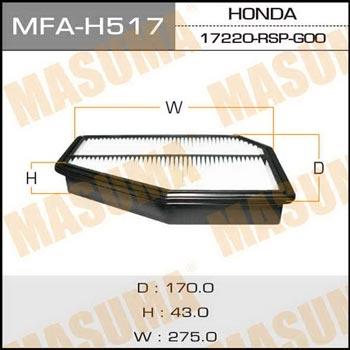 Masuma MFA-H517 Air filter MFAH517: Buy near me in Poland at 2407.PL - Good price!