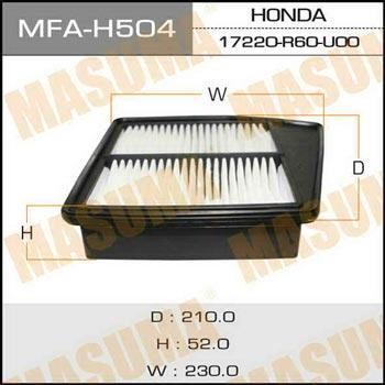 Masuma MFA-H504 Air filter MFAH504: Buy near me at 2407.PL in Poland at an Affordable price!
