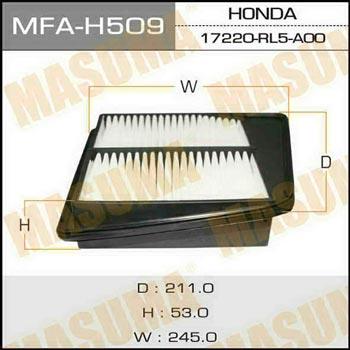 Masuma MFA-H509 Воздушный фильтр MFAH509: Купить в Польше - Отличная цена на 2407.PL!