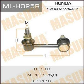 Masuma ML-H025R Stabilizer bar, rear right MLH025R: Buy near me in Poland at 2407.PL - Good price!