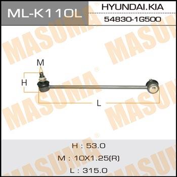 Masuma ML-K110L Стойка стабилизатора переднего правая MLK110L: Отличная цена - Купить в Польше на 2407.PL!