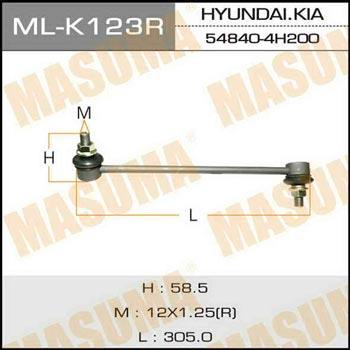 Masuma ML-K123R Rod/Strut, stabiliser MLK123R: Buy near me in Poland at 2407.PL - Good price!