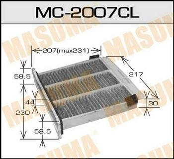 Masuma MC-2007CL Filtr kabinowy MC2007CL: Dobra cena w Polsce na 2407.PL - Kup Teraz!