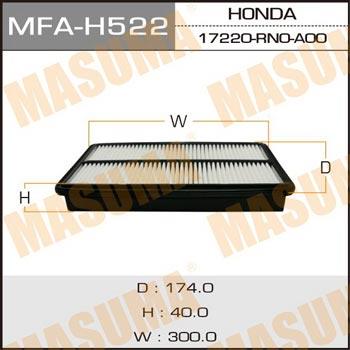 Masuma MFA-H522 Filtr powietrza MFAH522: Dobra cena w Polsce na 2407.PL - Kup Teraz!