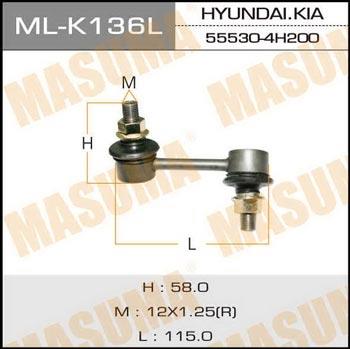 Masuma ML-K136L Rod/Strut, stabiliser MLK136L: Buy near me in Poland at 2407.PL - Good price!