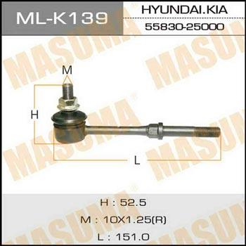 Masuma ML-K139 Rod/Strut, stabiliser MLK139: Buy near me in Poland at 2407.PL - Good price!