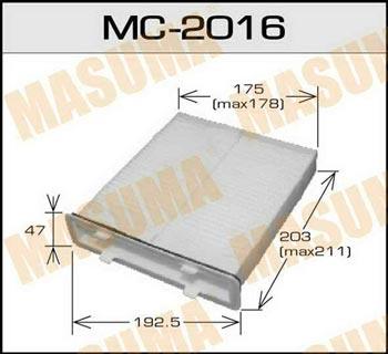 Masuma MC-2016 Фильтр салона MC2016: Отличная цена - Купить в Польше на 2407.PL!