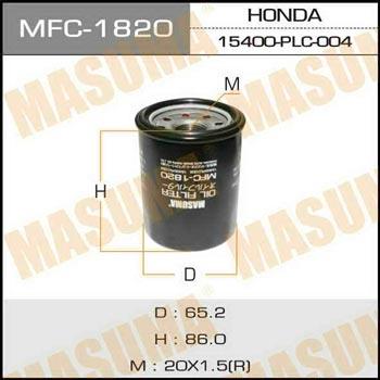 Masuma MFC-1820 Oil Filter MFC1820: Buy near me at 2407.PL in Poland at an Affordable price!