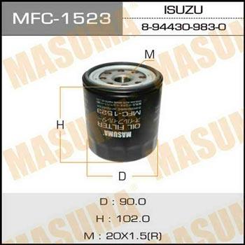 Masuma MFC-1523 Filtr oleju MFC1523: Dobra cena w Polsce na 2407.PL - Kup Teraz!