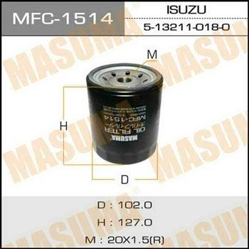 Masuma MFC-1514 Filtr oleju MFC1514: Dobra cena w Polsce na 2407.PL - Kup Teraz!