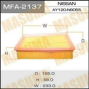 Masuma MFA-2137 Air filter MFA2137: Buy near me in Poland at 2407.PL - Good price!