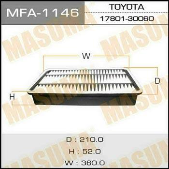 Masuma MFA-1146 Воздушный фильтр MFA1146: Отличная цена - Купить в Польше на 2407.PL!