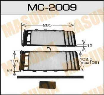 Masuma MC-2009 Filter, interior air MC2009: Buy near me in Poland at 2407.PL - Good price!