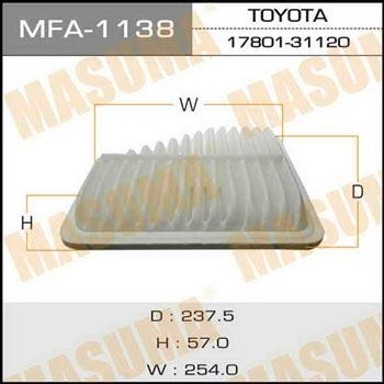 Masuma MFA-1138 Air filter MFA1138: Buy near me in Poland at 2407.PL - Good price!