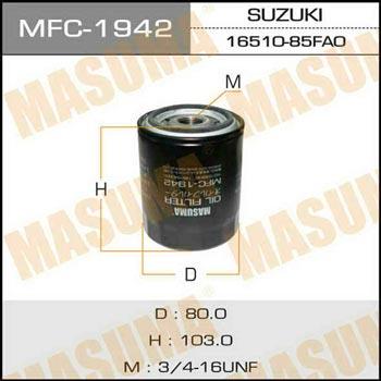 Masuma MFC-1942 Oil Filter MFC1942: Buy near me in Poland at 2407.PL - Good price!