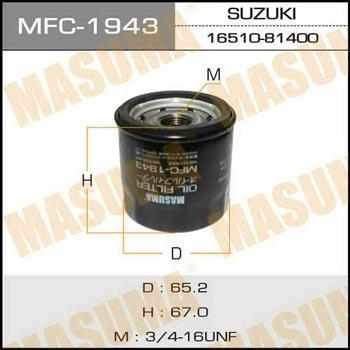 Masuma MFC-1943 Масляный фильтр MFC1943: Отличная цена - Купить в Польше на 2407.PL!