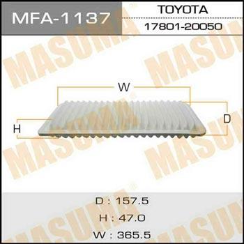Masuma MFA-1137 Воздушный фильтр MFA1137: Отличная цена - Купить в Польше на 2407.PL!