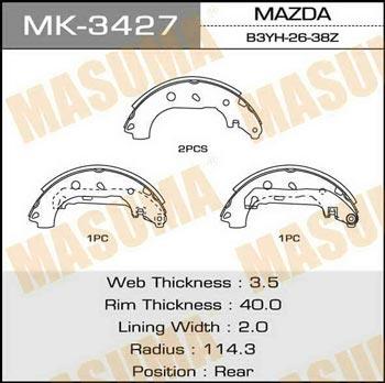 Masuma MK-3427 Bremsbackensatz MK3427: Kaufen Sie zu einem guten Preis in Polen bei 2407.PL!