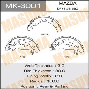 Masuma MK-3001 Bremsbackensatz MK3001: Kaufen Sie zu einem guten Preis in Polen bei 2407.PL!