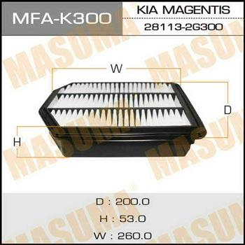 Masuma MFA-K300 Повітряний фільтр MFAK300: Приваблива ціна - Купити у Польщі на 2407.PL!