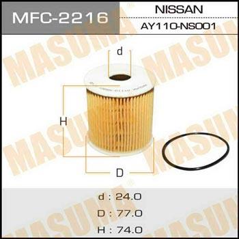 Masuma MFC-2216 Filtr oleju MFC2216: Dobra cena w Polsce na 2407.PL - Kup Teraz!