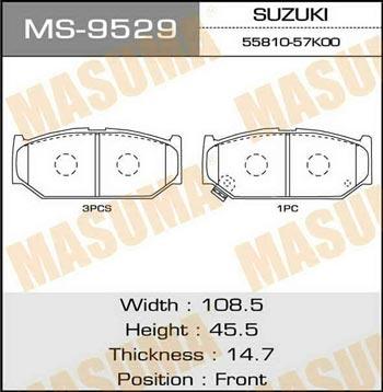 Masuma MS-9529 Szczęki hamulcowe, zestaw MS9529: Dobra cena w Polsce na 2407.PL - Kup Teraz!