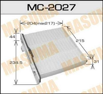 Masuma MC-2027 Filtr kabinowy MC2027: Dobra cena w Polsce na 2407.PL - Kup Teraz!
