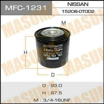 Masuma MFC-1231 Масляный фильтр MFC1231: Отличная цена - Купить в Польше на 2407.PL!