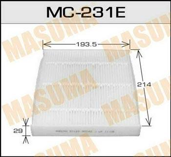 Masuma MC-231 Filter, interior air MC231: Buy near me in Poland at 2407.PL - Good price!
