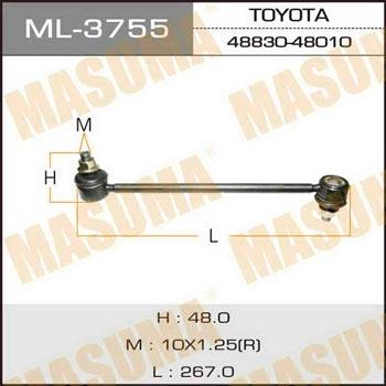 Masuma ML-3755 Rear stabilizer bar ML3755: Buy near me in Poland at 2407.PL - Good price!