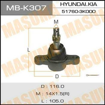 Masuma MB-K307 Ball joint MBK307: Buy near me in Poland at 2407.PL - Good price!
