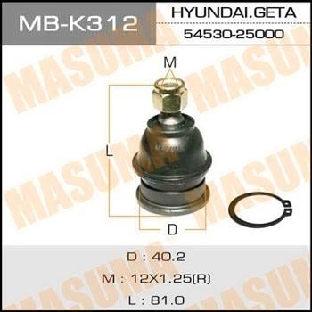 Masuma MB-K312 Ball joint MBK312: Buy near me at 2407.PL in Poland at an Affordable price!