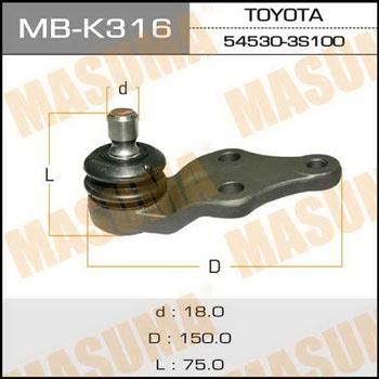 Masuma MB-K316 Ball joint MBK316: Buy near me at 2407.PL in Poland at an Affordable price!