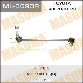 Masuma ML-3690R Rod/Strut, stabiliser ML3690R: Buy near me in Poland at 2407.PL - Good price!