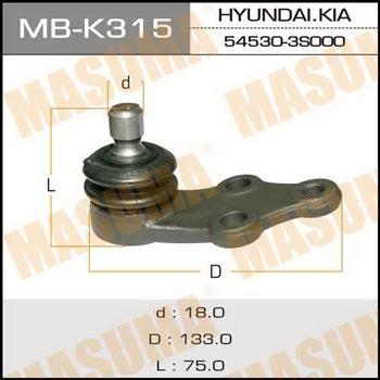 Masuma MB-K315 Ball joint MBK315: Buy near me in Poland at 2407.PL - Good price!