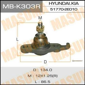 Masuma MB-K303R Ball joint MBK303R: Buy near me at 2407.PL in Poland at an Affordable price!