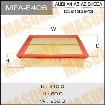 Masuma MFA-E406 Filtr powietrza MFAE406: Dobra cena w Polsce na 2407.PL - Kup Teraz!