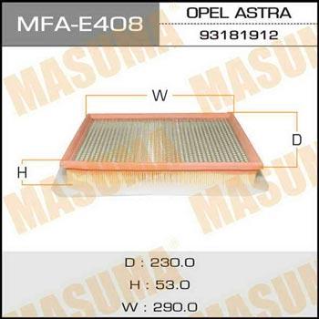 Masuma MFA-E408 Air filter MFAE408: Buy near me in Poland at 2407.PL - Good price!