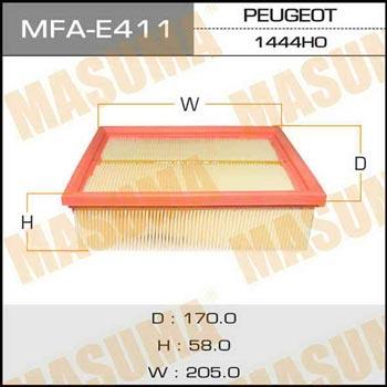 Masuma MFA-E411 Filtr powietrza MFAE411: Atrakcyjna cena w Polsce na 2407.PL - Zamów teraz!
