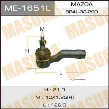 Masuma ME-1651L Tie rod end left ME1651L: Buy near me in Poland at 2407.PL - Good price!
