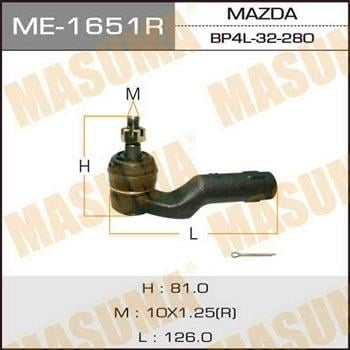 Masuma ME-1651R Tie rod end right ME1651R: Buy near me in Poland at 2407.PL - Good price!