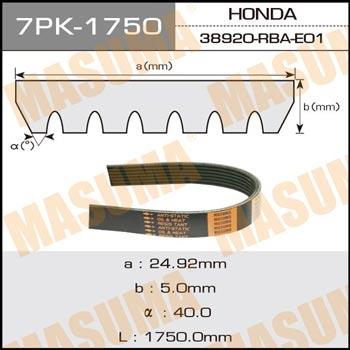 Masuma 7PK-1750 V-ribbed belt 7PK1750 7PK1750: Buy near me in Poland at 2407.PL - Good price!