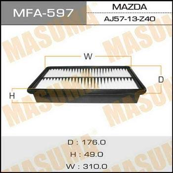 Masuma MFA-597 Повітряний фільтр MFA597: Приваблива ціна - Купити у Польщі на 2407.PL!