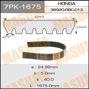 Masuma 7PK-1675 V-ribbed belt 7PK1675 7PK1675: Buy near me in Poland at 2407.PL - Good price!