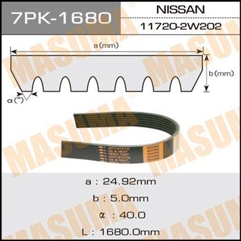 Masuma 7PK-1680 V-ribbed belt 7PK1680 7PK1680: Buy near me in Poland at 2407.PL - Good price!