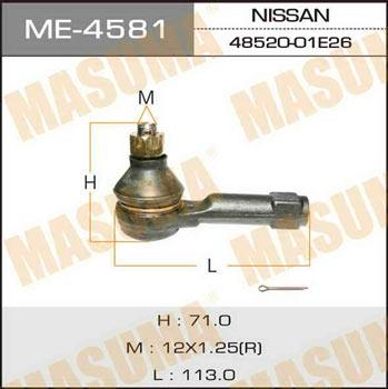 Masuma ME-4581 Tie rod end ME4581: Buy near me in Poland at 2407.PL - Good price!