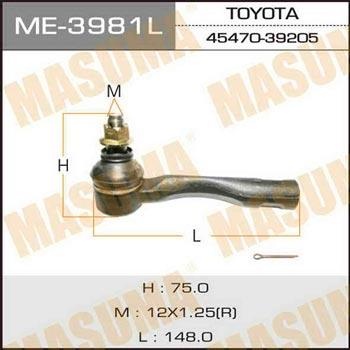 Masuma ME-3981L Tie rod end left ME3981L: Buy near me in Poland at 2407.PL - Good price!