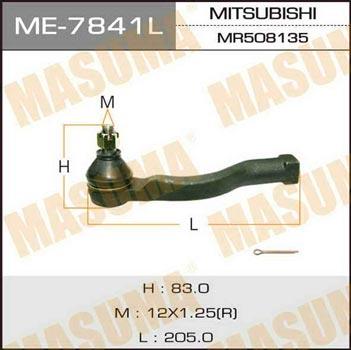 Masuma ME-7841L Tie rod end left ME7841L: Buy near me in Poland at 2407.PL - Good price!