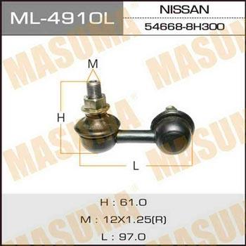Masuma ML-4910L Front Left stabilizer bar ML4910L: Buy near me in Poland at 2407.PL - Good price!